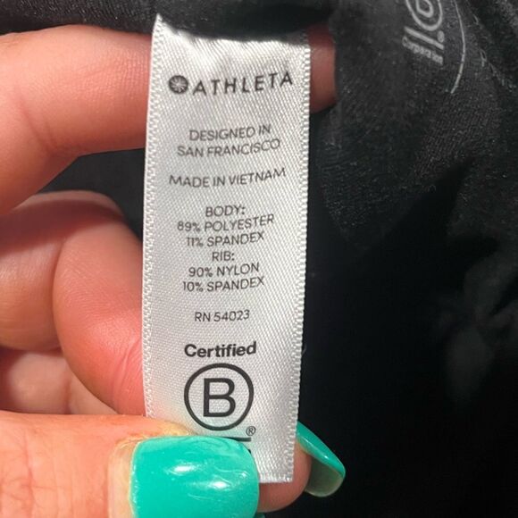 Athleta Womens Legging Pants High Rise Pull-On Drawstring Hem Black Size LT - Picture 5 of 9